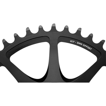 Cane Creek Direct Mount Chainring - 40t, 8-Bolt Direct Mount, 3mm Offset, Black [MPN: BAI0397]_1950633
