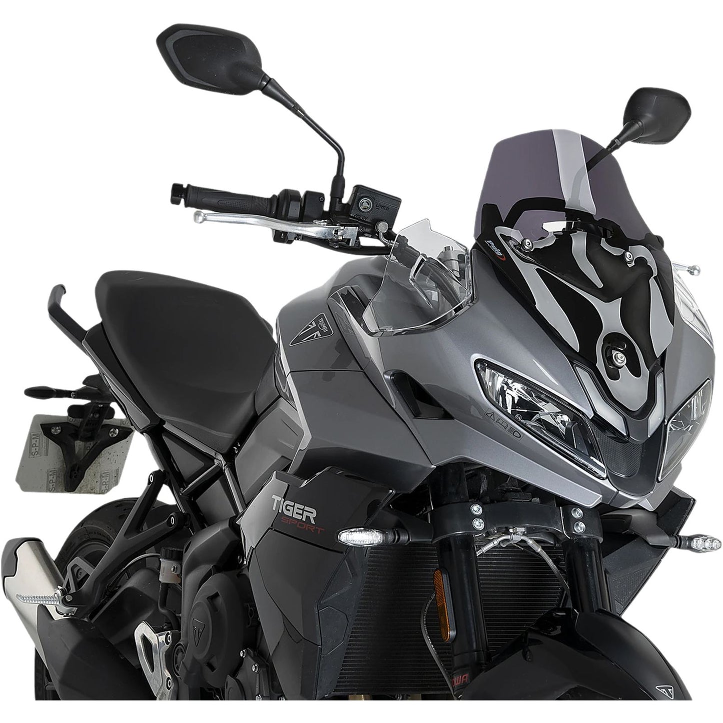 Puig Windscreen Sport - Dark Smoke Compatible with Triumph Tiger Sport 800 [MPN: 22522F]_2104906