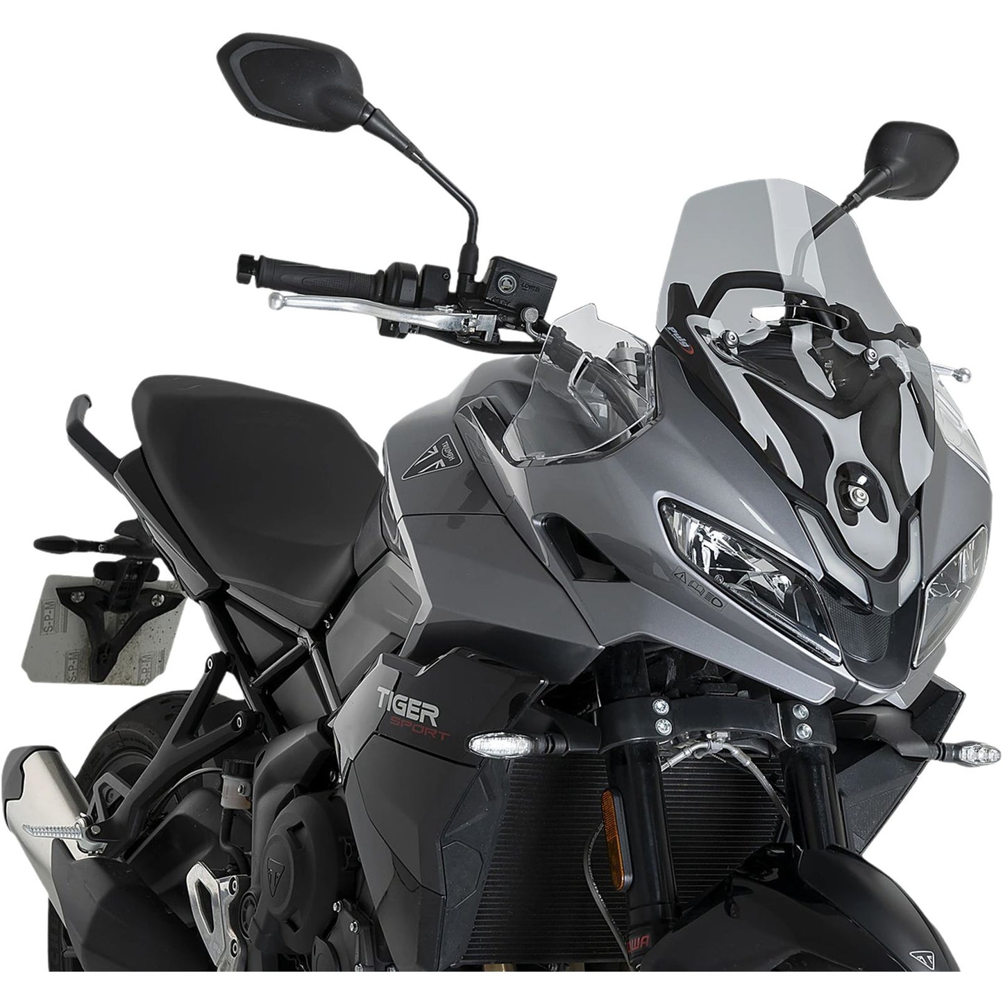Puig Windscreen Sport - Smoke Compatible with Triumph Tiger Sport 800 [MPN: 22522H]_2104899