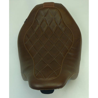 Mustang Motorcycle Products Diamond Solo Seat w/Backrest - Brown OPEN BOX [MPN: 79811]_1955475