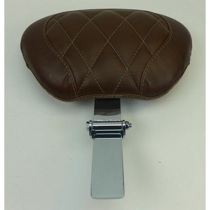 Mustang Motorcycle Products Diamond Solo Seat w/Backrest - Brown OPEN BOX [MPN: 79811]_1955478