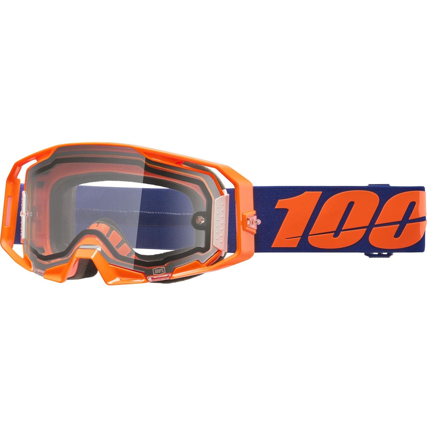 100% Armatic Enduro Moto Dual Pane Goggles - Neon Orange - Clear Lens [MPN: 50070-10003]_2083097