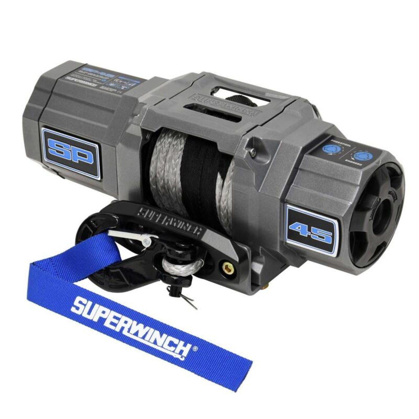 Super Winch 4500 lbs. 12V DC 1/4" x 40' Synthetic Rope Hawse Fairlead SP 45SR Winch [MPN: 1145250]_1974880