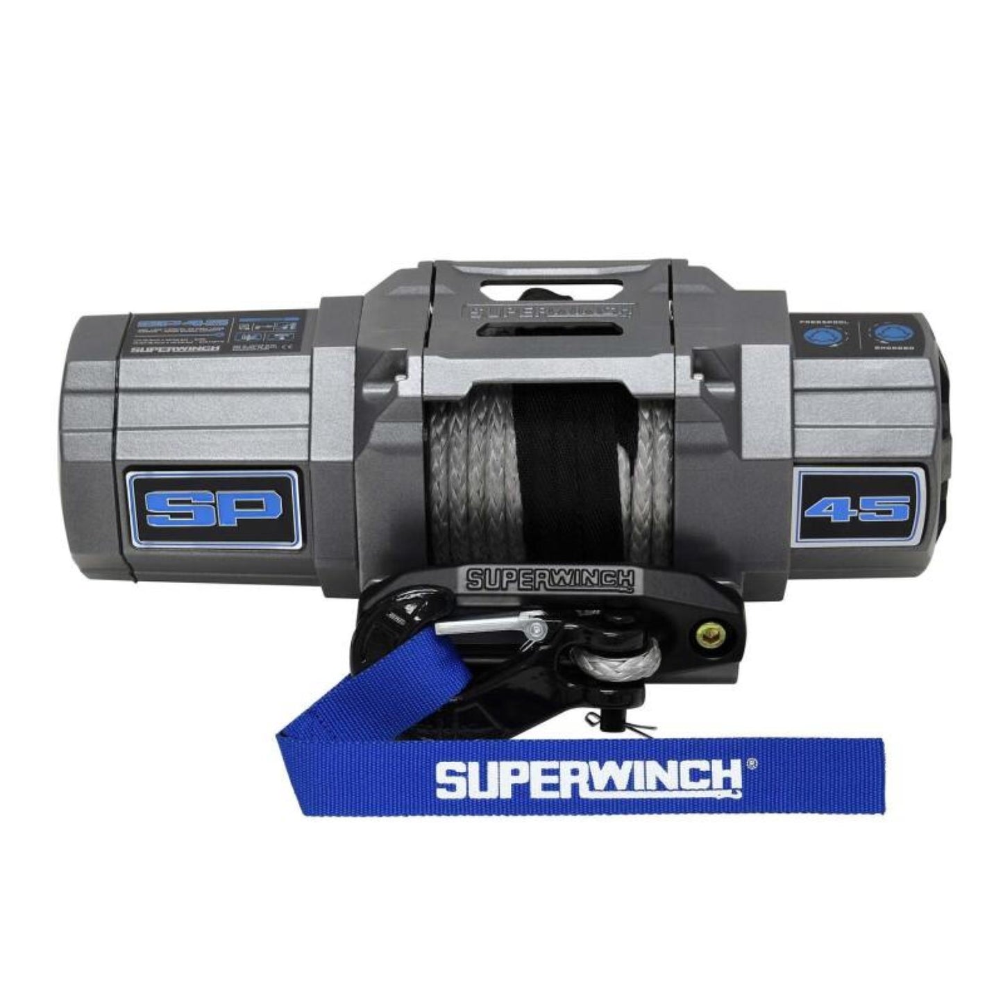 Super Winch 4500 lbs. 12V DC 1/4" x 40' Synthetic Rope Hawse Fairlead SP 45SR Winch [MPN: 1145250]_1978546