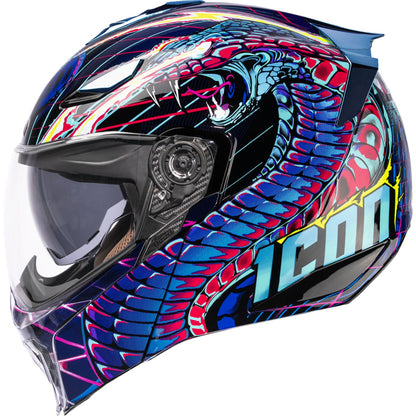 ICON Threshold™ Modular Helmet - Synthwave Lazer Cobra - Blue_1985692