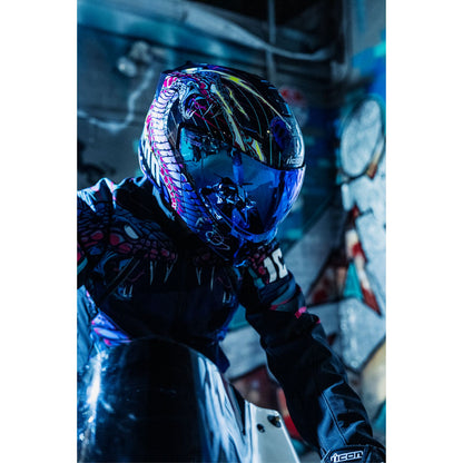 ICON Threshold™ Modular Helmet - Synthwave Lazer Cobra - Blue_1985693