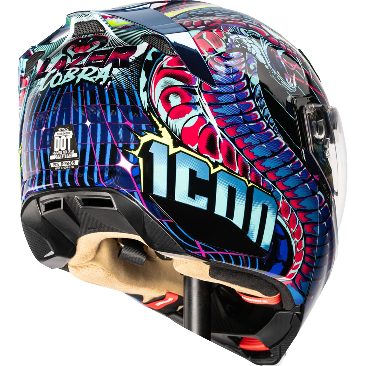 ICON Threshold™ Modular Helmet - Synthwave Lazer Cobra - Blue_1990089