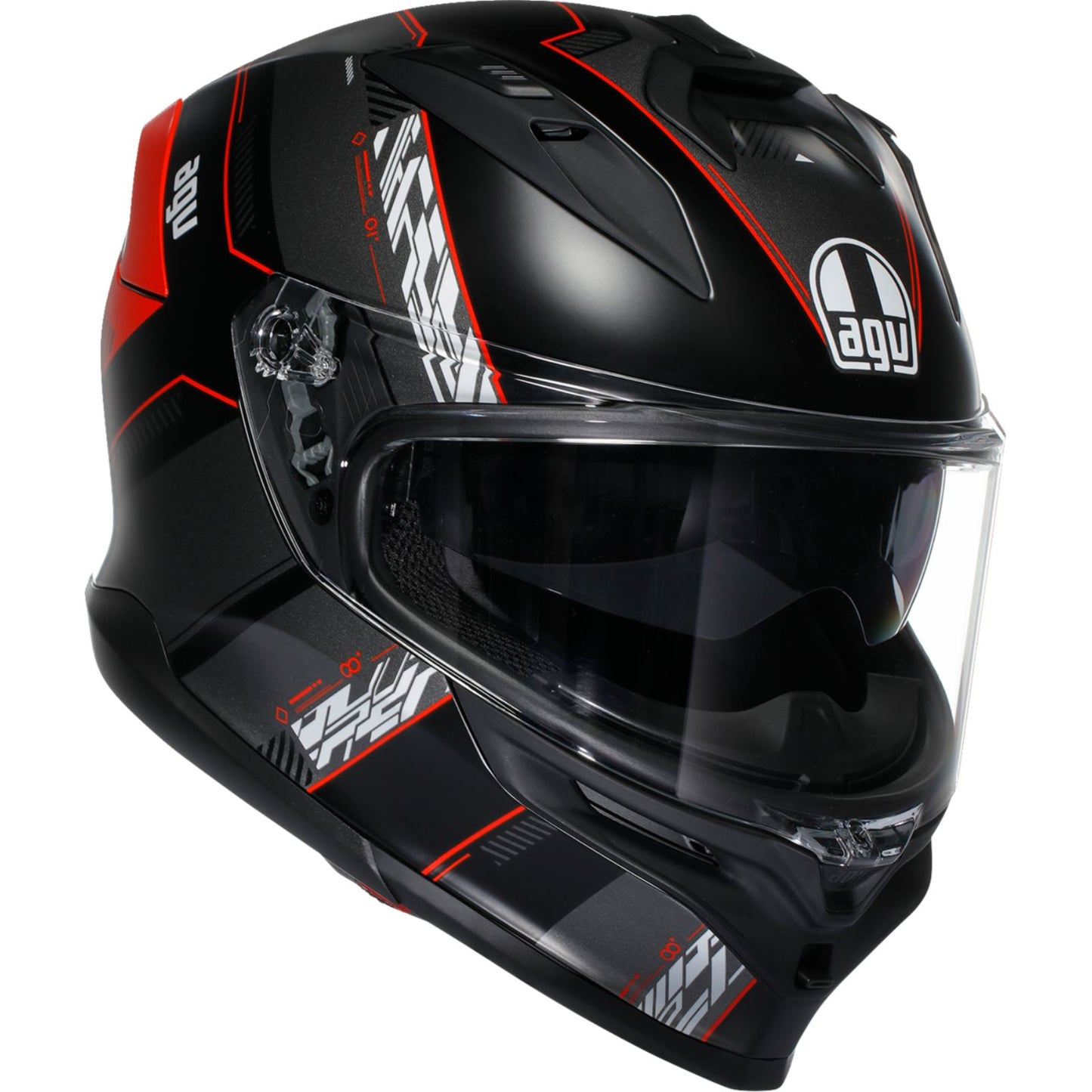 AGV Helmets K7 Helmet - Kyber - Matte Black/Red_1990356