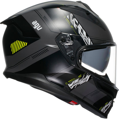AGV Helmets K7 Helmet - Kyber - Matte Gray/Yellow Fluo_1988492