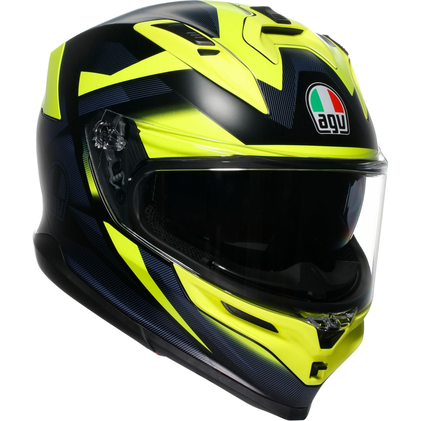 AGV Helmets K7 Helmet - Glimpse - Matte Black/Yellow Fluo_1985815
