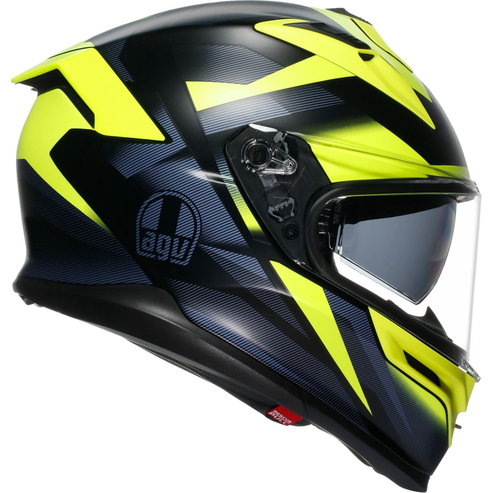 AGV Helmets K7 Helmet - Glimpse - Matte Black/Yellow Fluo_1985816