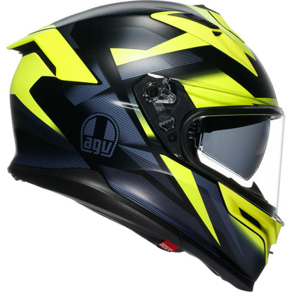 AGV Helmets K7 Helmet - Glimpse - Matte Black/Yellow Fluo_1985816
