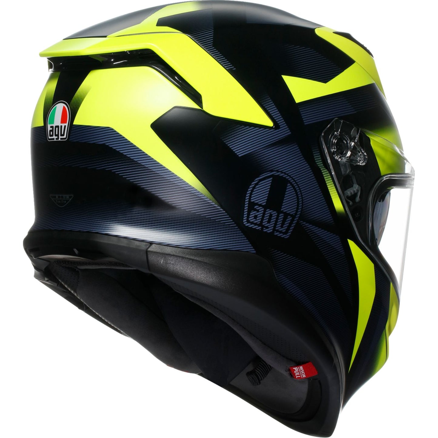 AGV Helmets K7 Helmet - Glimpse - Matte Black/Yellow Fluo_1988025
