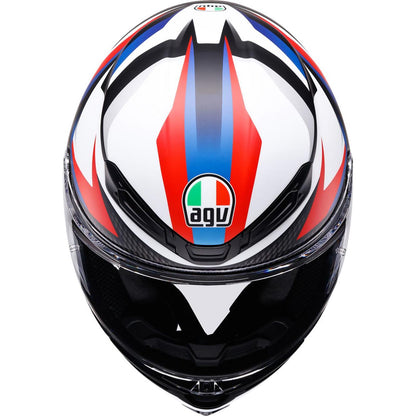 AGV Helmets K6 S Helmet - Timewarp - Matte Black/Red/Blue - 2XL [MPN: 2118395016-028-XXL]_2086199