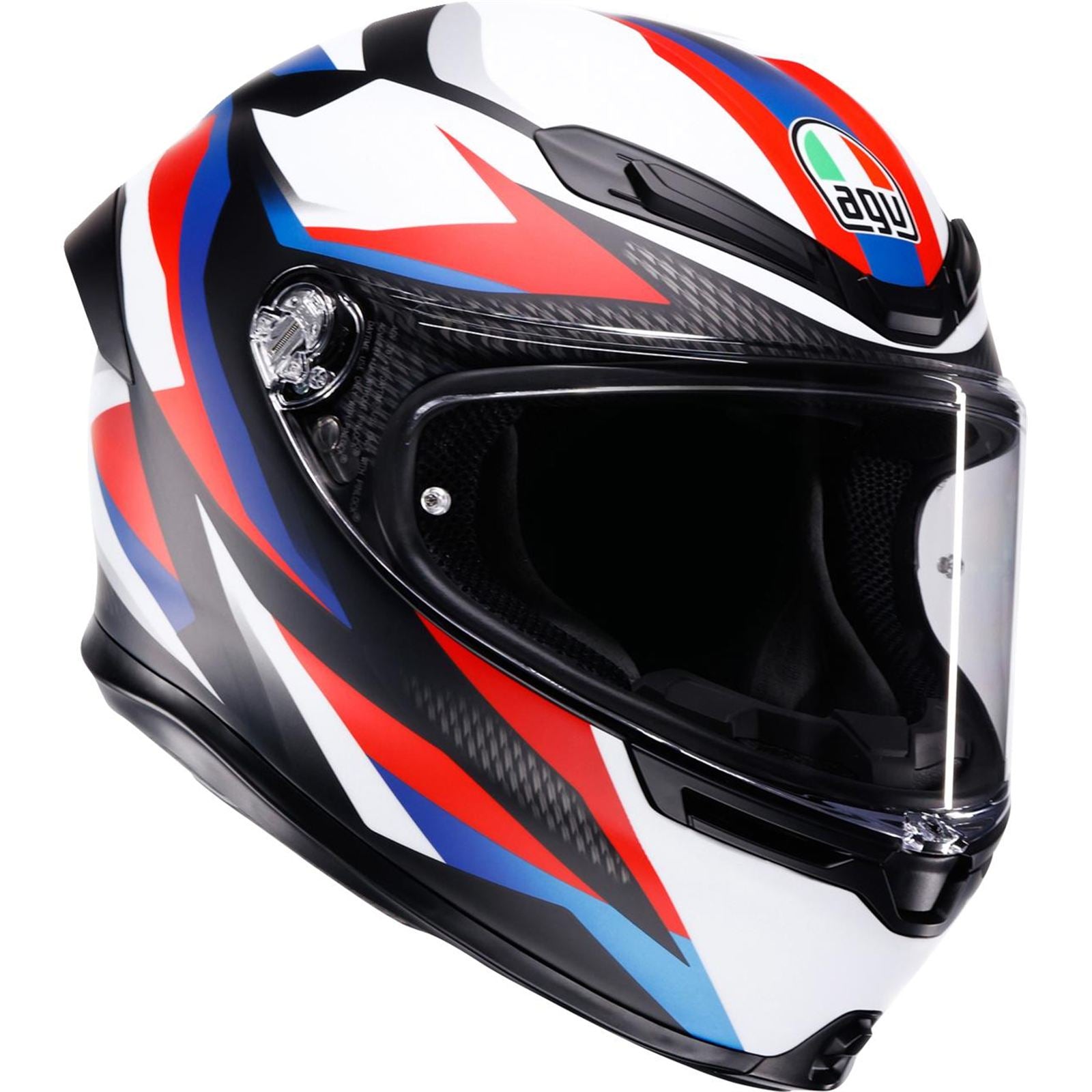 AGV Helmets K6 S Helmet - Timewarp - Matte Black/Red/Blue - 2XL [MPN: 2118395016-028-XXL]_2086226