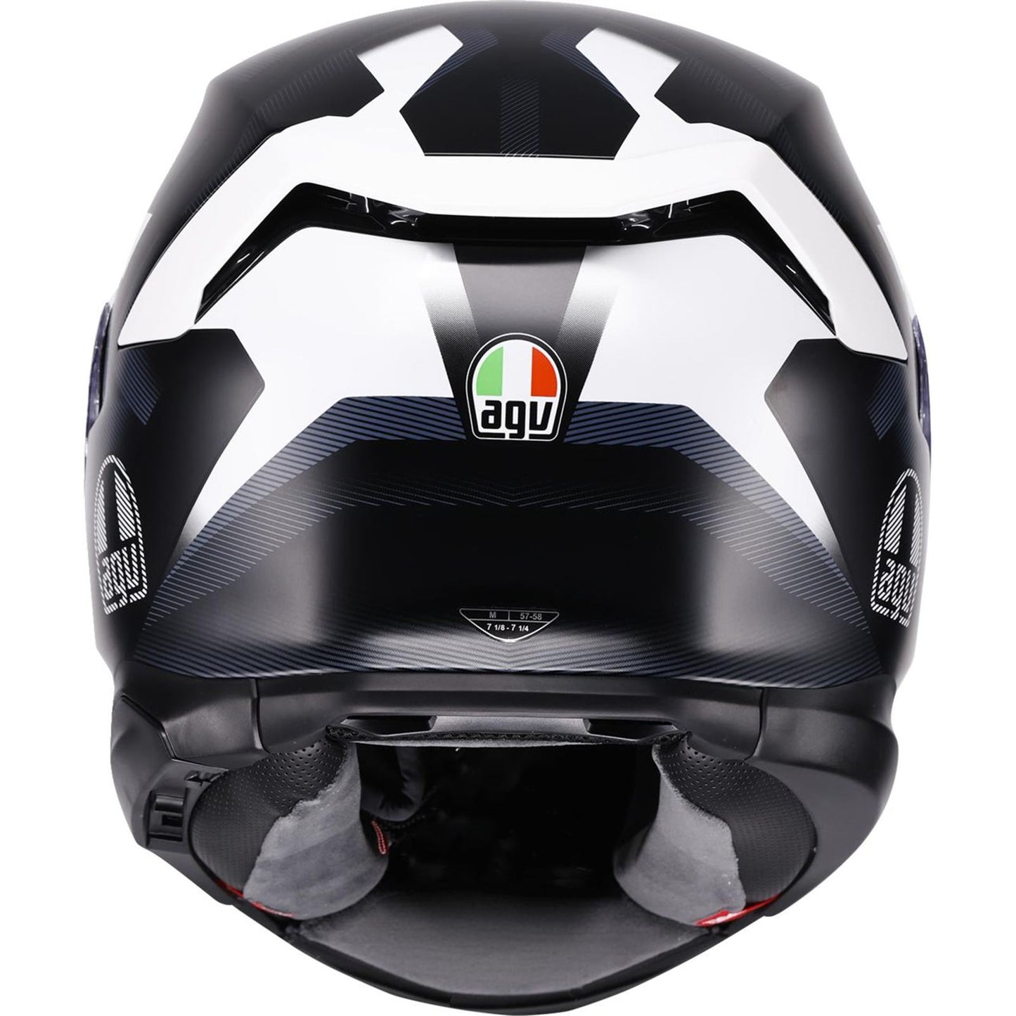 AGV Helmets K7 Helmet - Glimpse - Matte Black/White_2086306