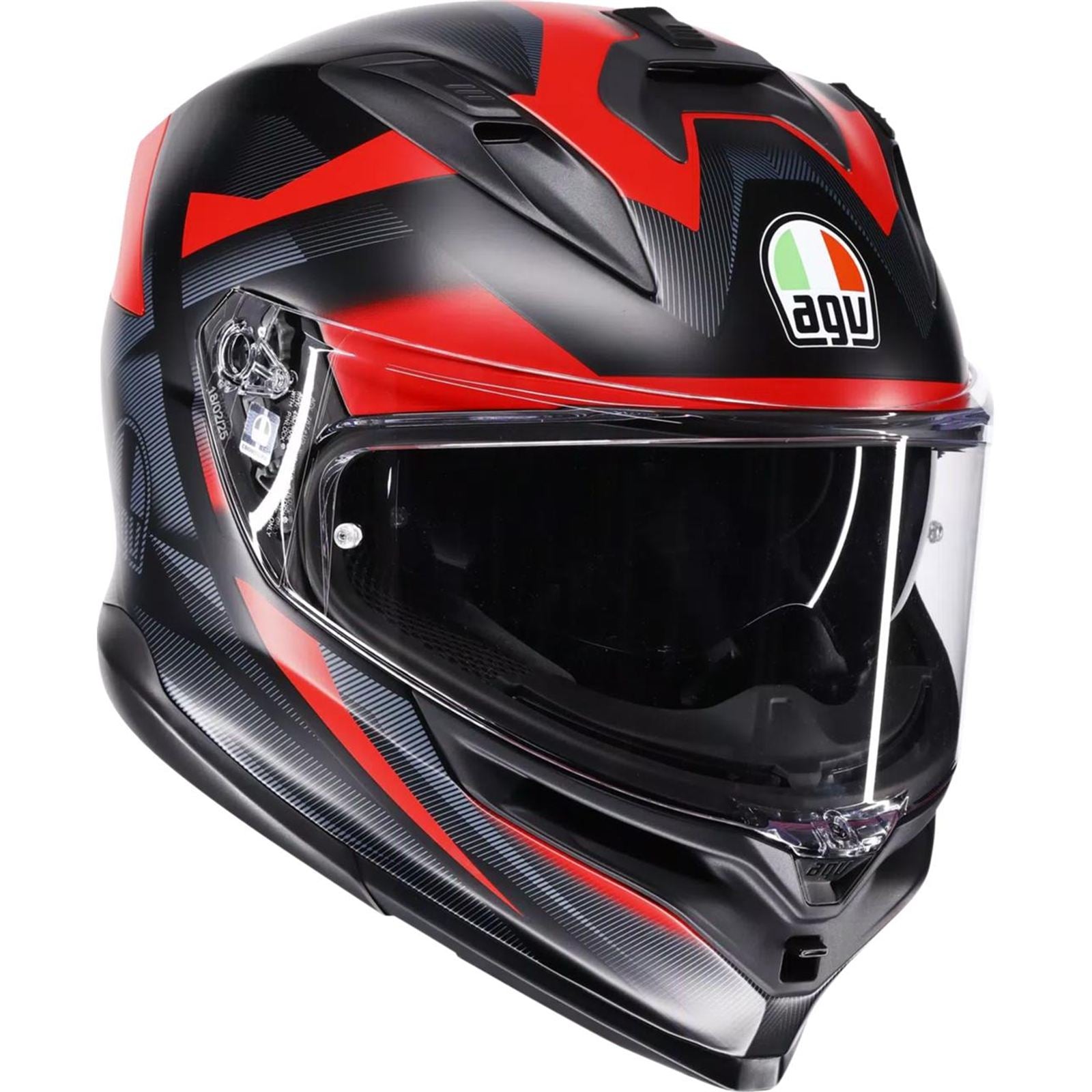 AGV Helmets K7 Helmet - Glimpse - Matte Black/Red - Medium [MPN: 2118399004-015-M]_2082856