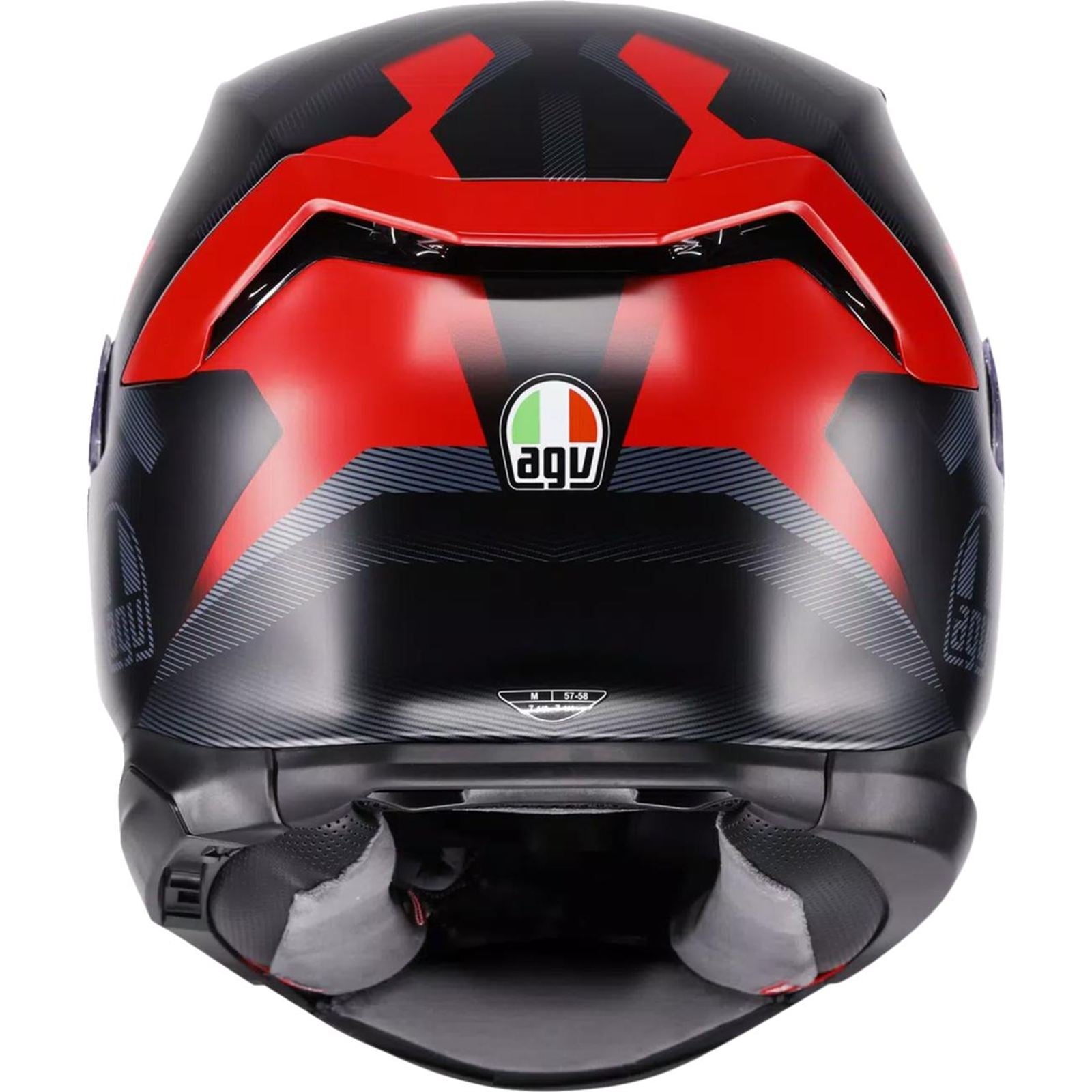 AGV Helmets K7 Helmet - Glimpse - Matte Black/Red - Medium [MPN: 2118399004-015-M]_2082904