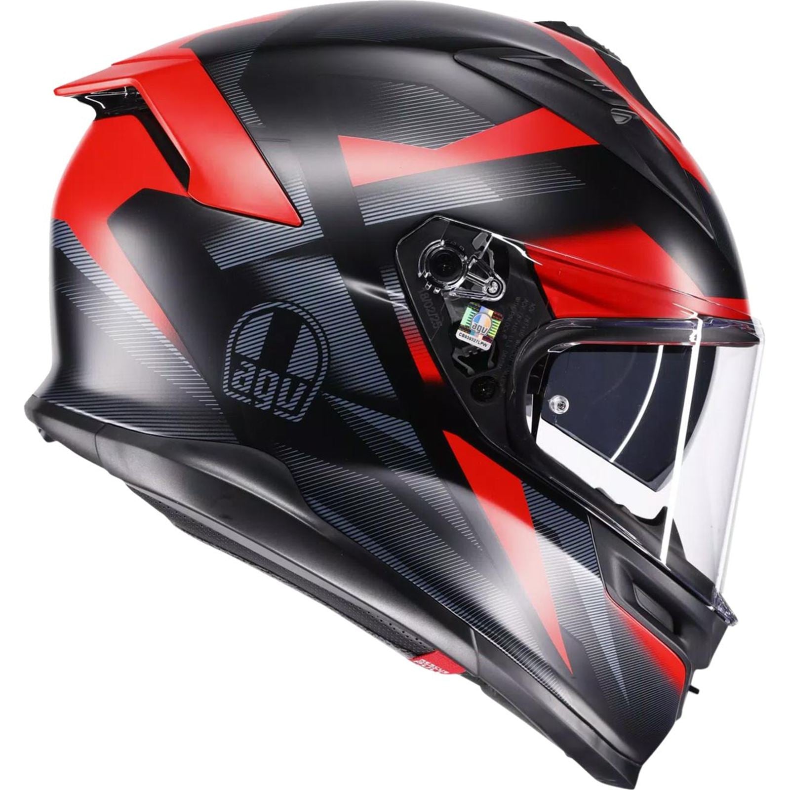 AGV Helmets K7 Helmet - Glimpse - Matte Black/Red - Large [MPN: 2118399004-015-L]_2083078
