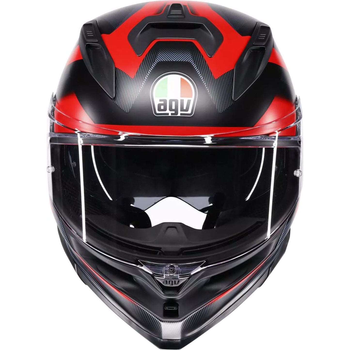 AGV Helmets K7 Helmet - Glimpse - Matte Black/Red - 2XL [MPN: 2118399004-015-XXL]_2086307