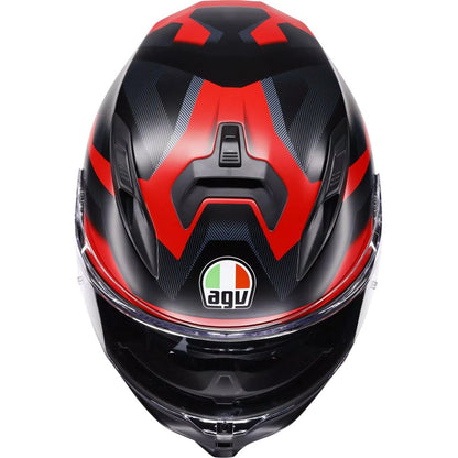 AGV Helmets K7 Helmet - Glimpse - Matte Black/Red - 2XL [MPN: 2118399004-015-XXL]_2086305