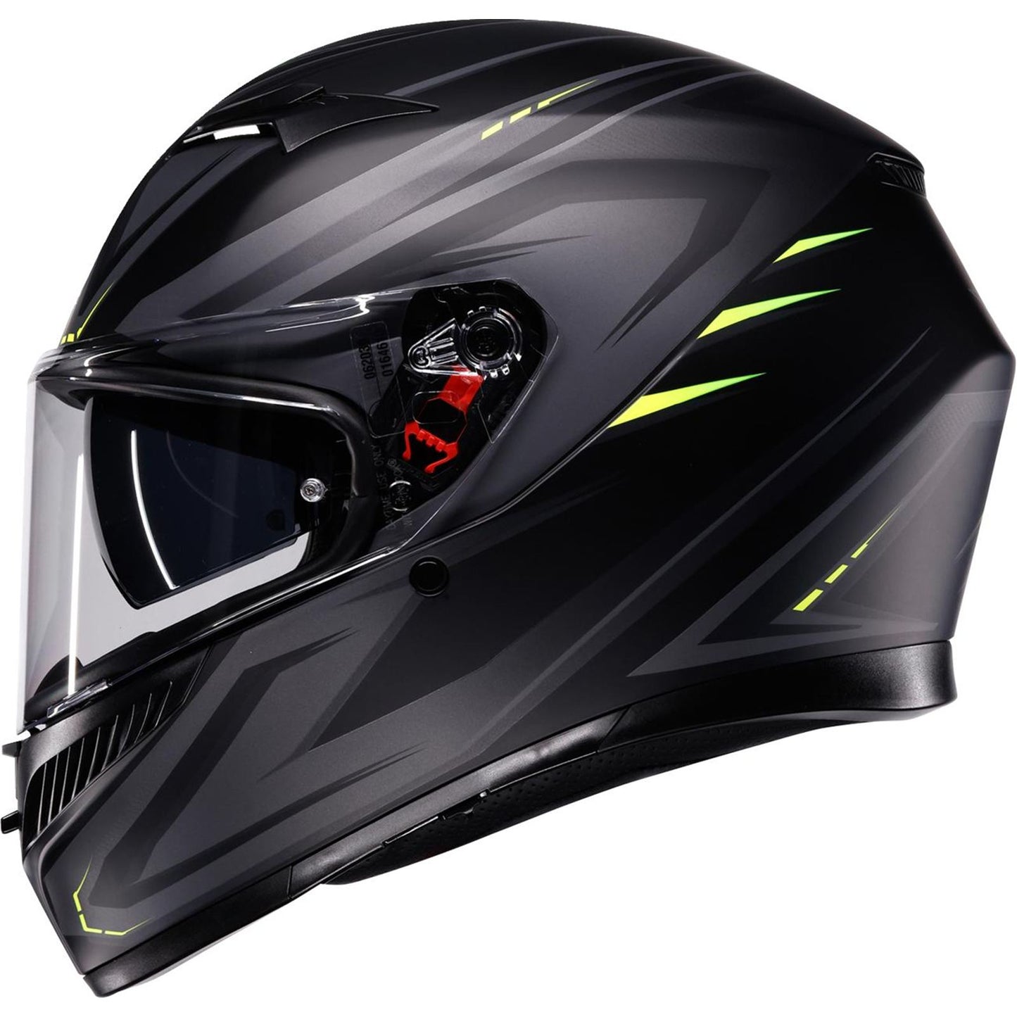 AGV Helmets K3 Helmet - Syth - Matte Black/Yellow Fluo - 2XL [MPN: 2118381004-026-XXL]_2086140