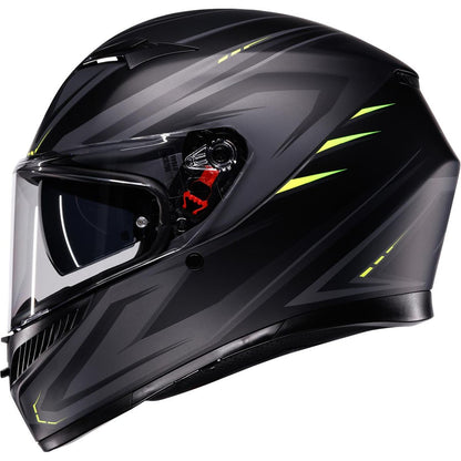 AGV Helmets K3 Helmet - Syth - Matte Black/Yellow Fluo - 2XL [MPN: 2118381004-026-XXL]_2086140