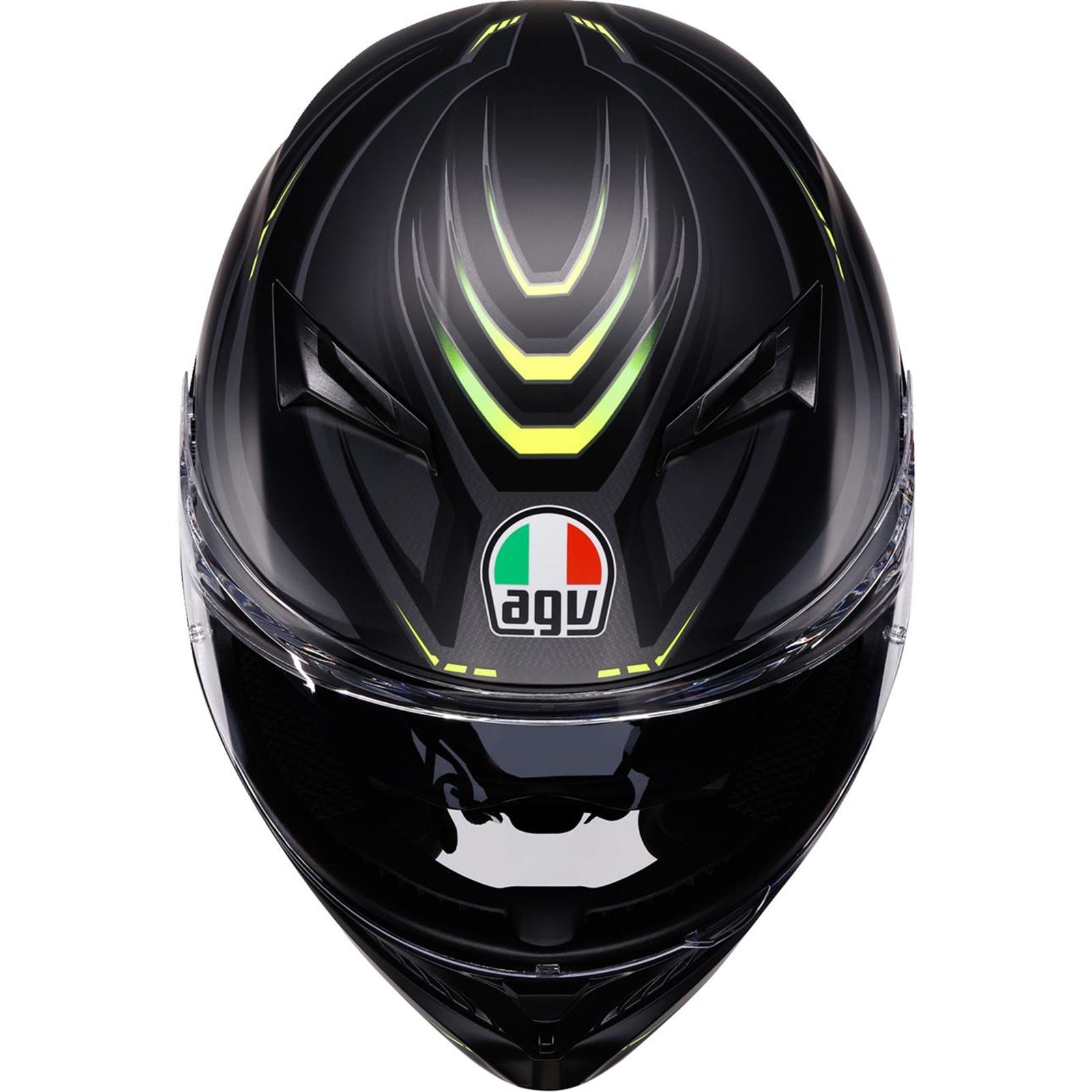 AGV Helmets K3 Helmet - Syth - Matte Black/Yellow Fluo - 2XL [MPN: 2118381004-026-XXL]_2086253