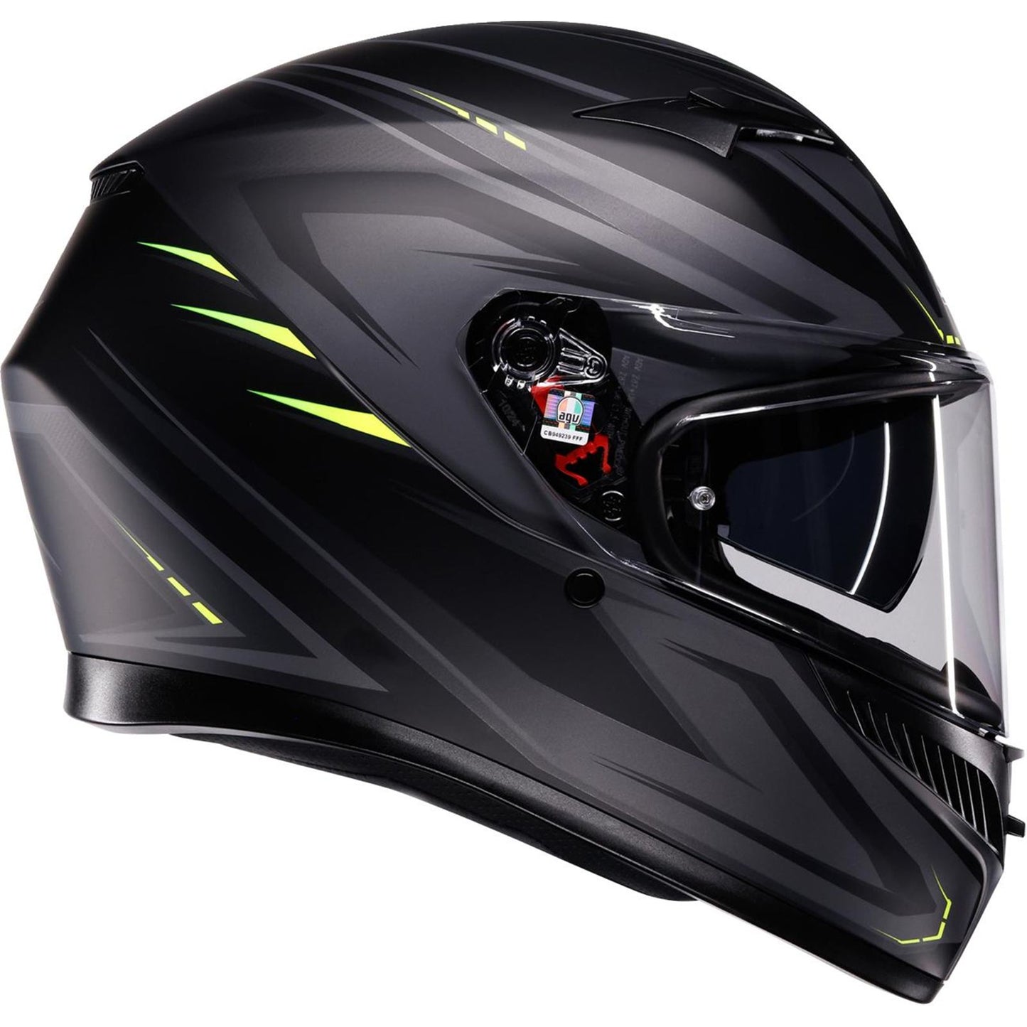 AGV Helmets K3 Helmet - Syth - Matte Black/Yellow Fluo - 2XL [MPN: 2118381004-026-XXL]_2086302