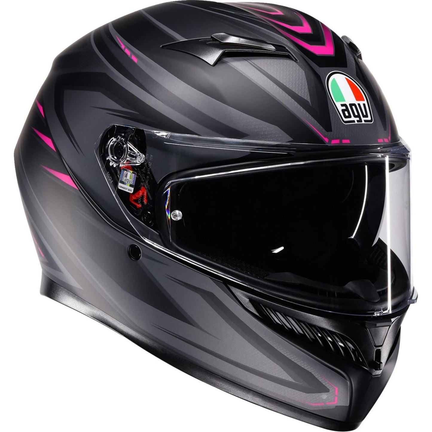 AGV Helmets K3 Helmet - Syth - Matte Black/Pink - 2XL [MPN: 2118381004-025-XXL]_2086085