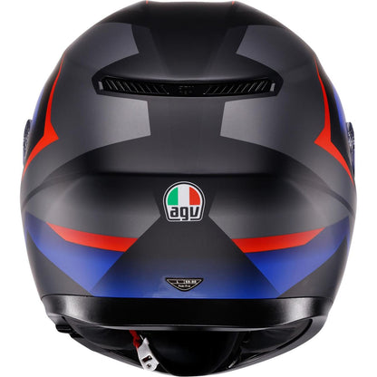 AGV Helmets K3 Helmet - Striga - Matte Black/Blue/Red_2083113