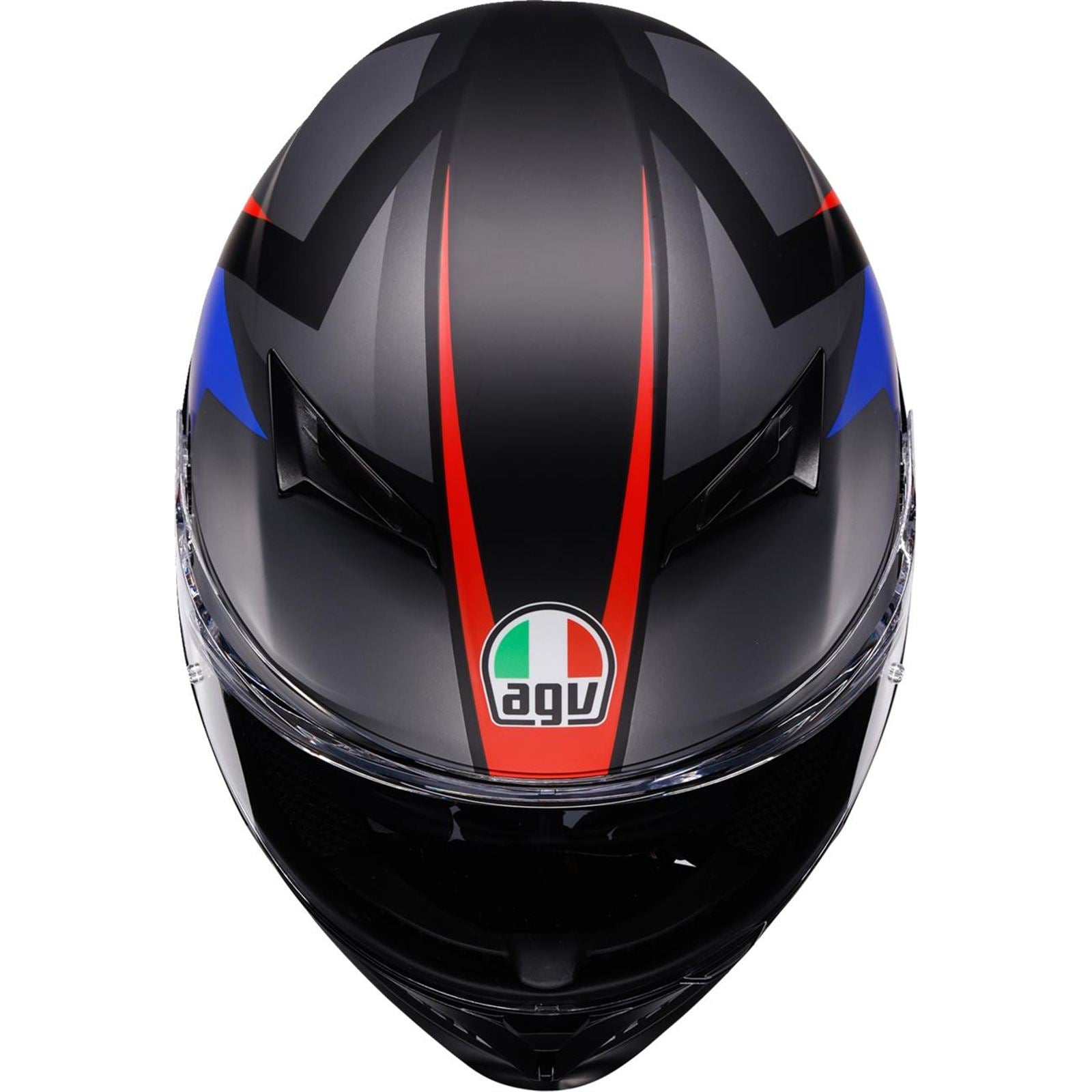 AGV Helmets K3 Helmet - Striga - Matte Black/Blue/Red - 2XL [MPN: 2118381004-024-XXL]_2086103