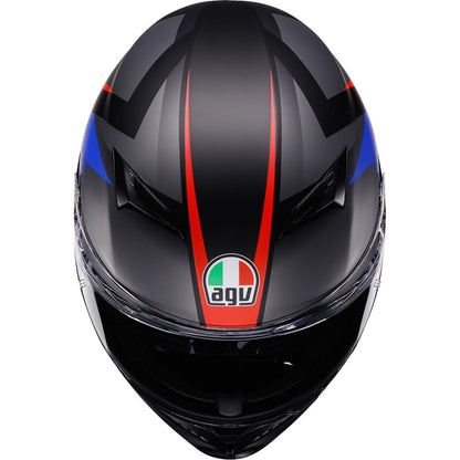 AGV Helmets K3 Helmet - Striga - Matte Black/Blue/Red - 2XL [MPN: 2118381004-024-XXL]_2086103