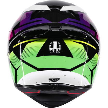 AGV Helmets K1 S Helmet - Punkpulse - Black/Purple/Lime - Small [MPN: 2118394018-071-S]_2086208