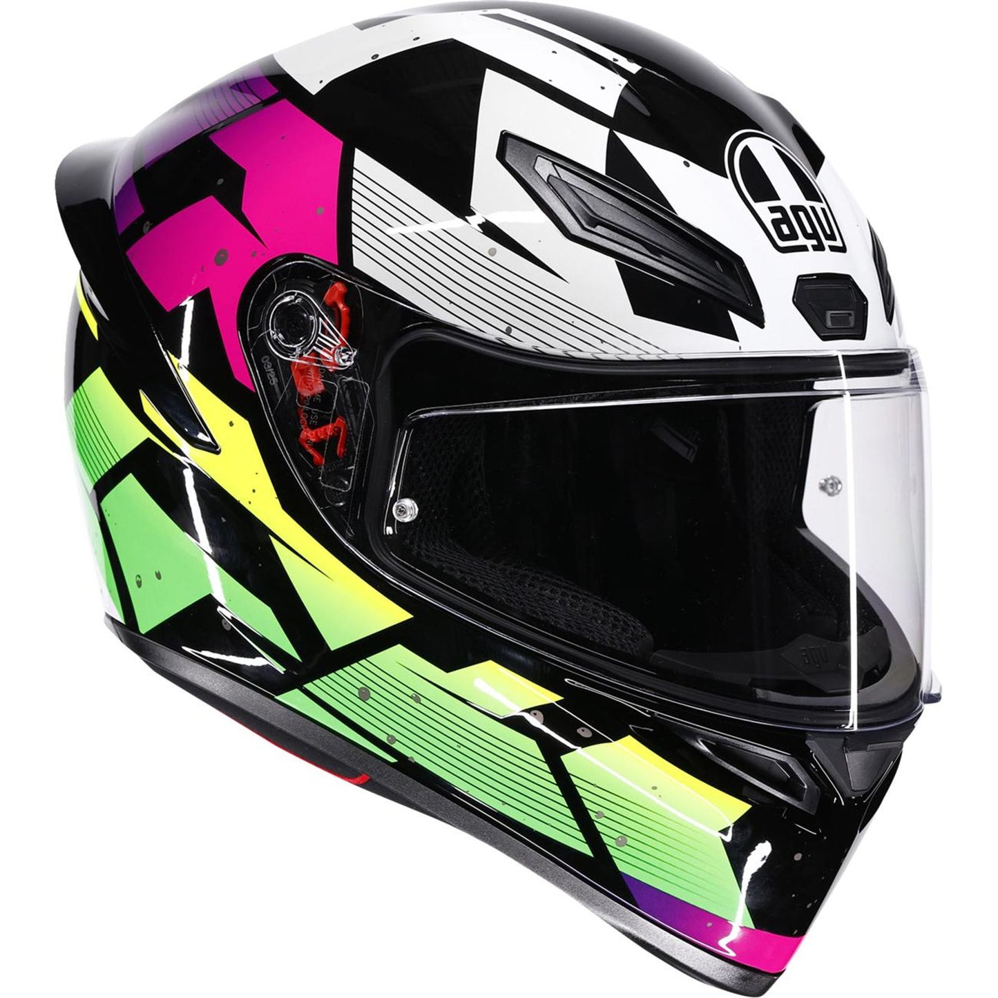 AGV Helmets K1 S Helmet - Punkpulse - Black/Purple/Lime - Small [MPN: 2118394018-071-S]_2086261