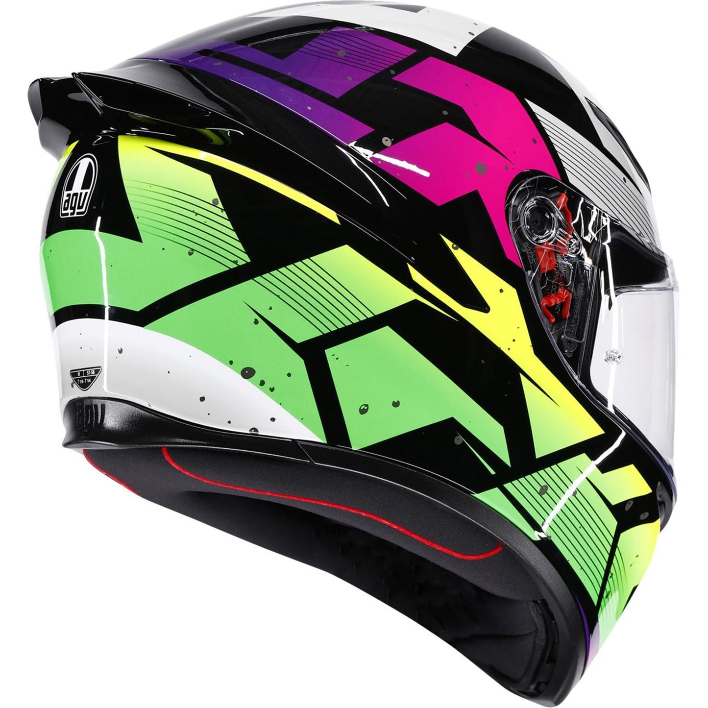 AGV Helmets K1 S Helmet - Punkpulse - Black/Purple/Lime_2086098