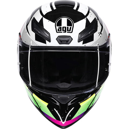AGV Helmets K1 S Helmet - Punkpulse - Black/Purple/Lime_2086161