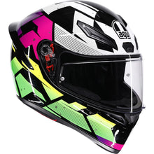 AGV Helmets K1 S Helmet - Punkpulse - Black/Purple/Lime_2086265