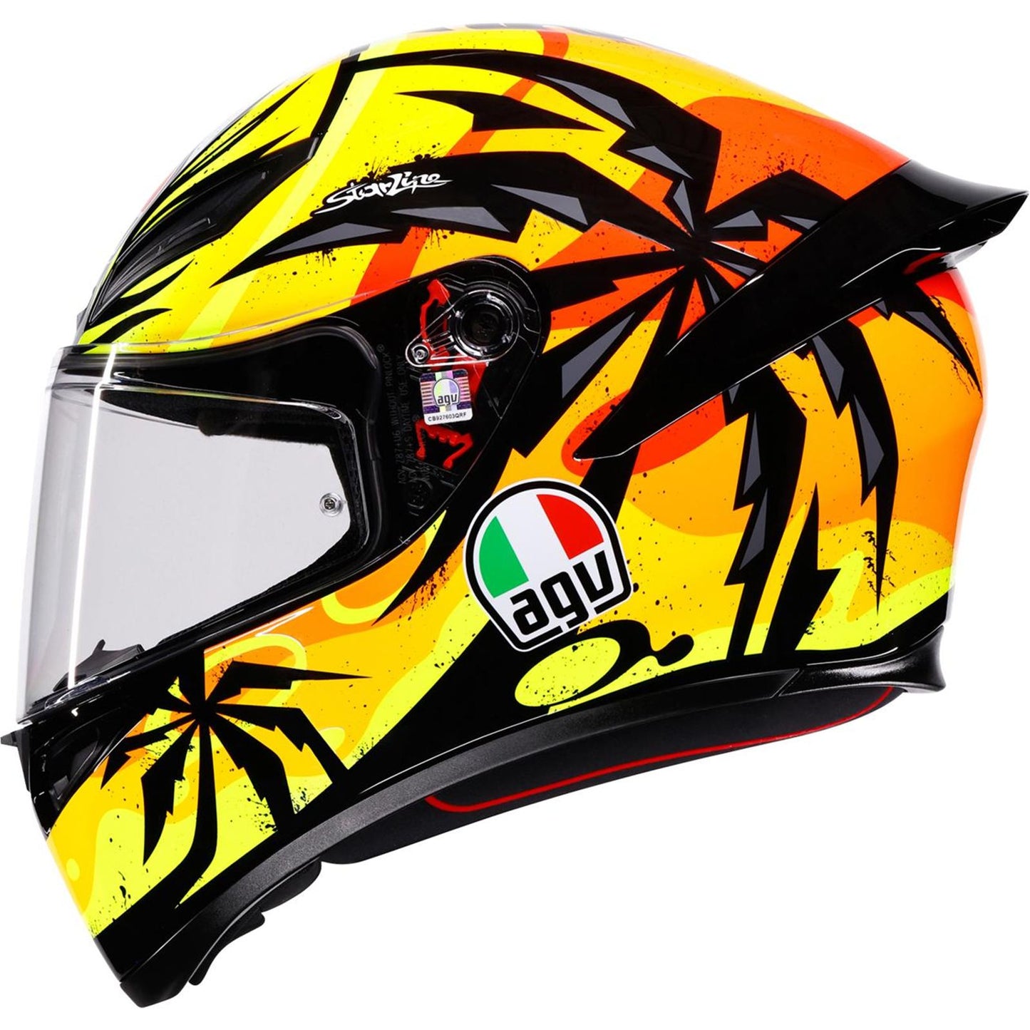 AGV Helmets K1 S Helmet - Tropicrush - Black/Orange_2086131