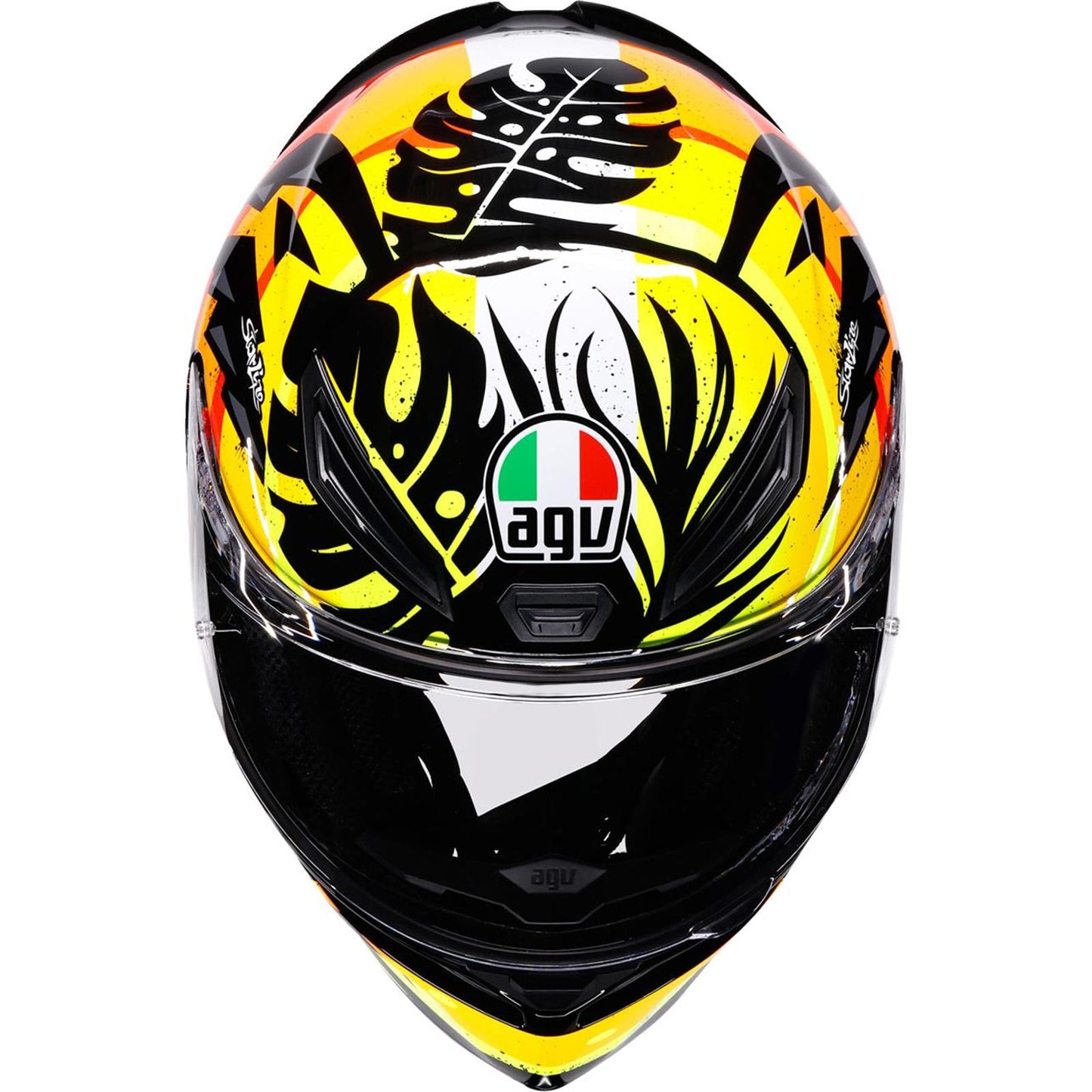 AGV Helmets K1 S Helmet - Tropicrush - Black/Orange_2086133