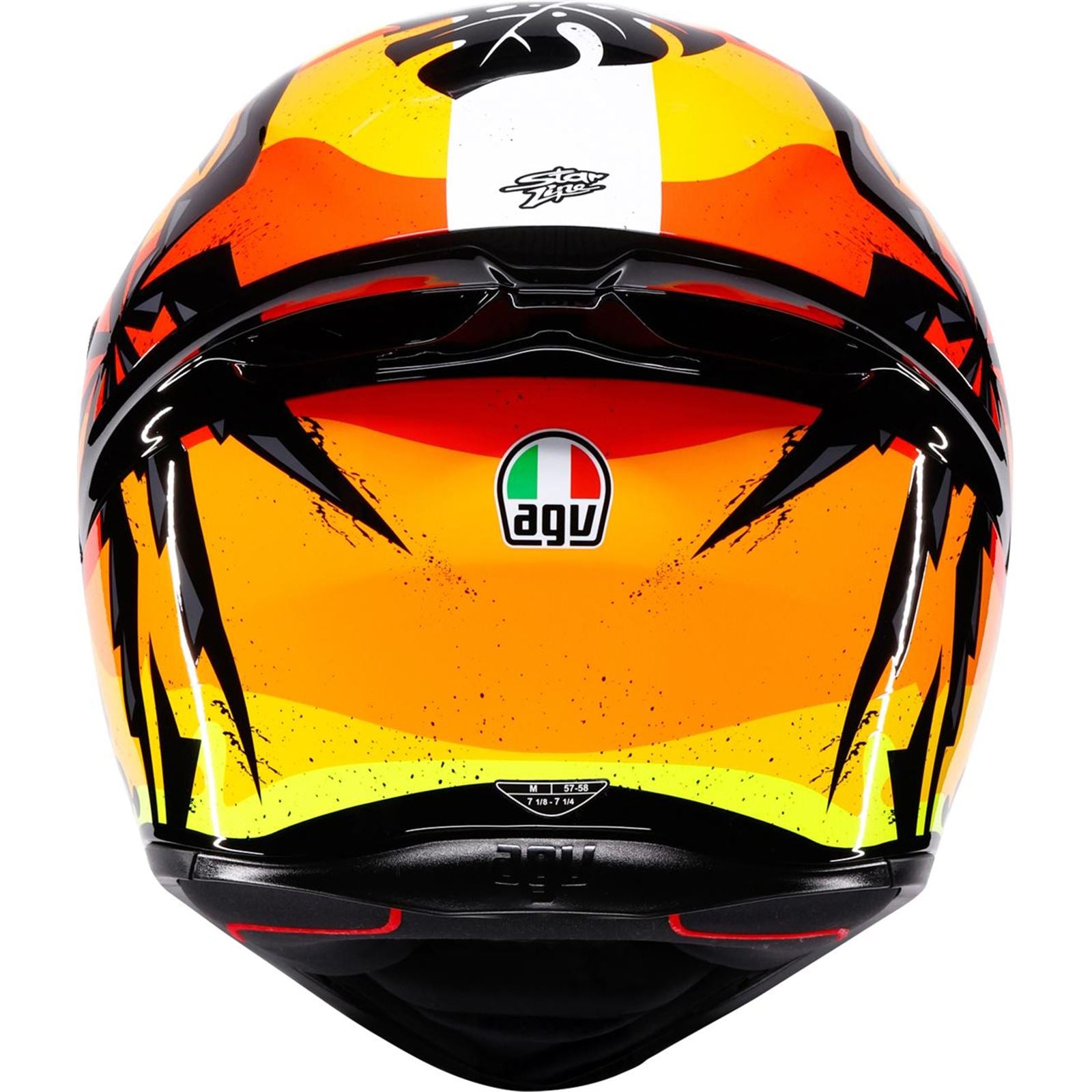 AGV Helmets K1 S Helmet - Tropicrush - Black/Orange - Large [MPN: 2118394018-070-L]_2082959