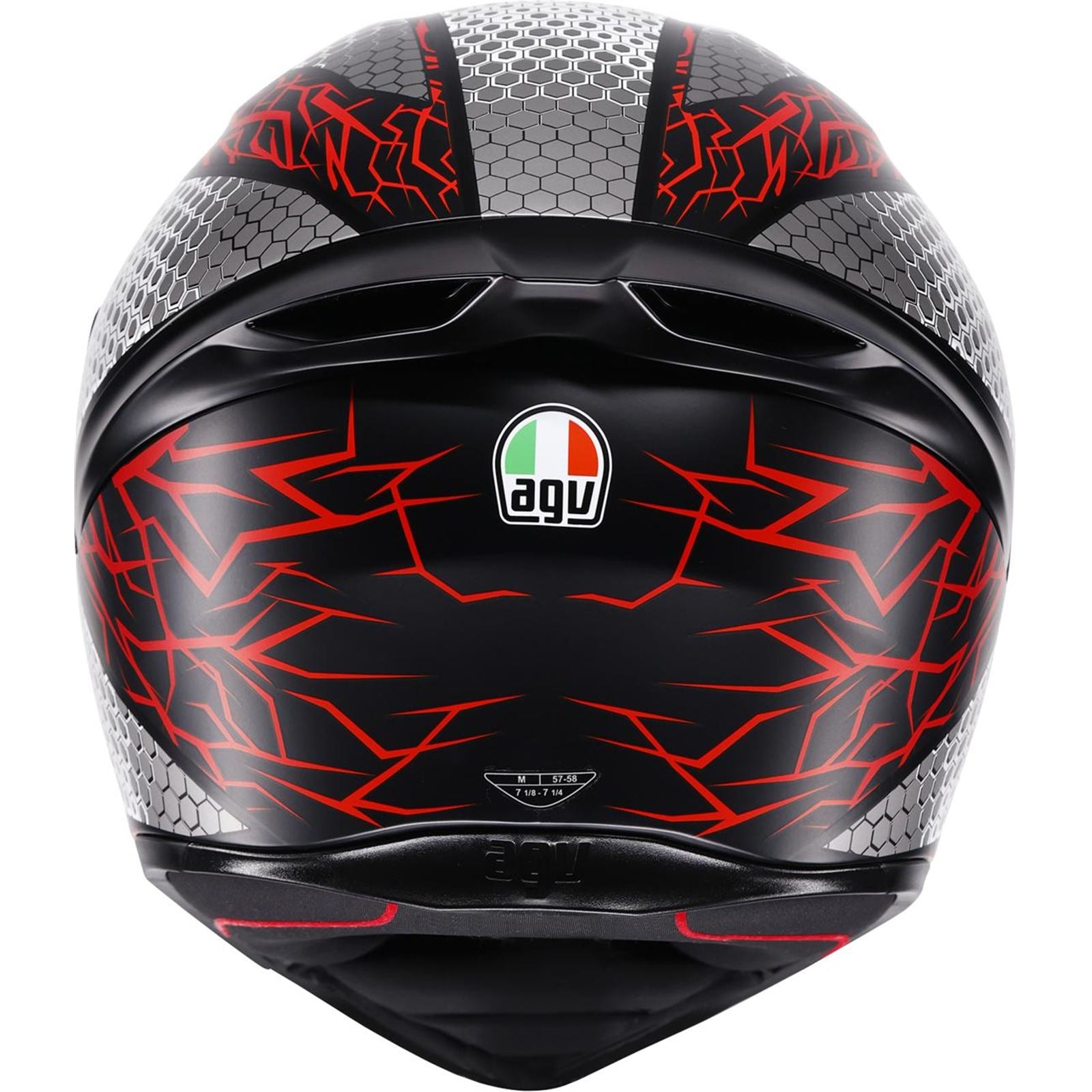 AGV Helmets K1 S Helmet - Speedarmor - Matte Black/Gray/Red - Small [MPN: 2118394018-073-S]_2083040