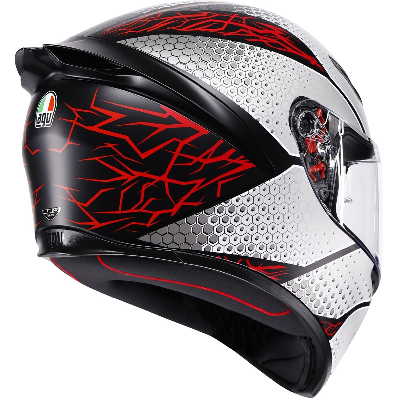 AGV Helmets K1 S Helmet - Speedarmor - Matte Black/Gray/Red_2086175