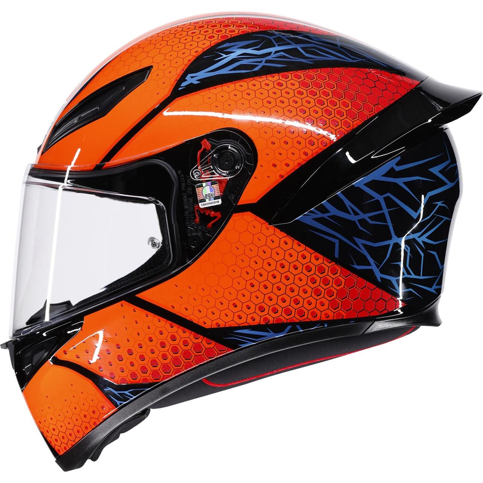 AGV Helmets K1 S Helmet - Speedarmor - Black/Orange/Blue_2086247