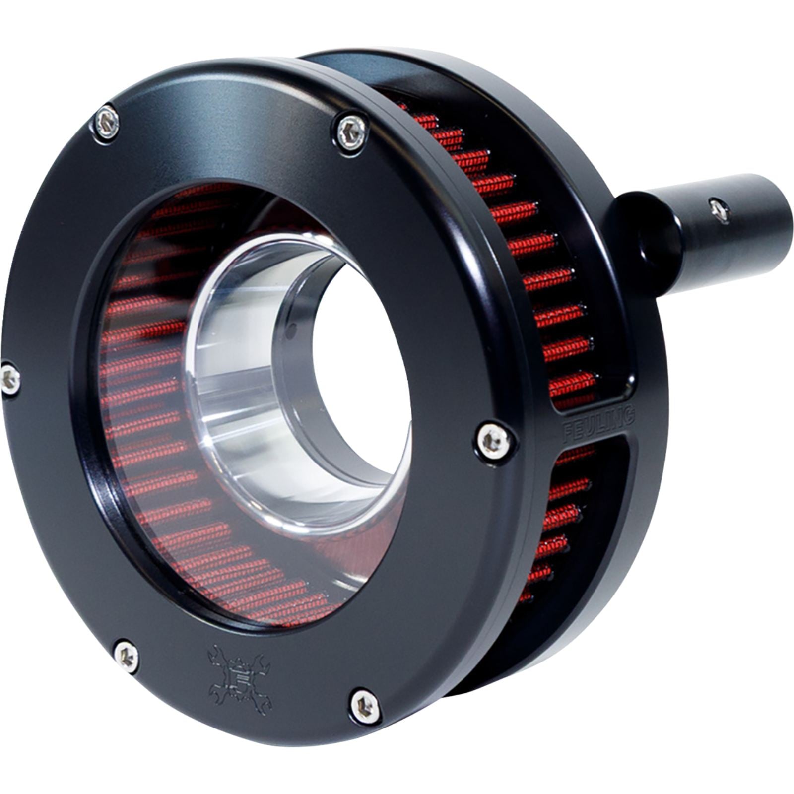 Feuling BA Slim Air Cleaner Kit - Black/Clear/Red Filter for '93-'99 EVO Big Twin [MPN: 5464-S]_1988975