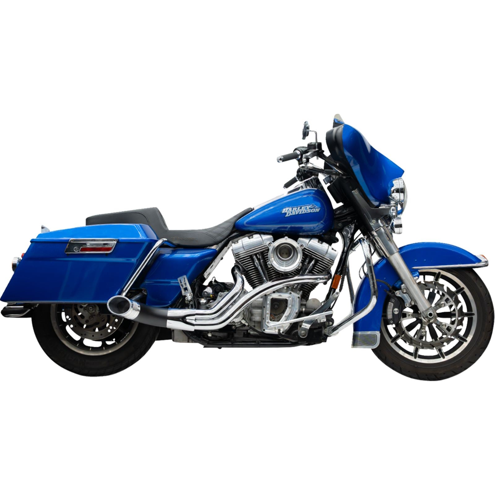 Trask Performance 2-into-1 Up Yours Exhaust System for Twin Cam - Chrome [MPN: TM-5740CH]_1987119