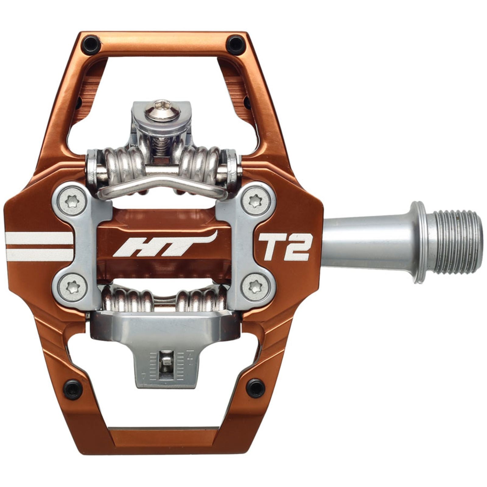 HT Components T2 Pedals - Dual Sided Clipless 9/16", Root Beer [MPN: 102001T2XXXX2Y61G1X1]_1990657
