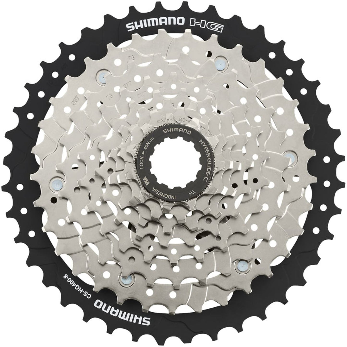 Shimano CS-HG400-8 Cassette - 8 Speed, 11-45t, Silver [MPN: ECSHG4008145]_1990618