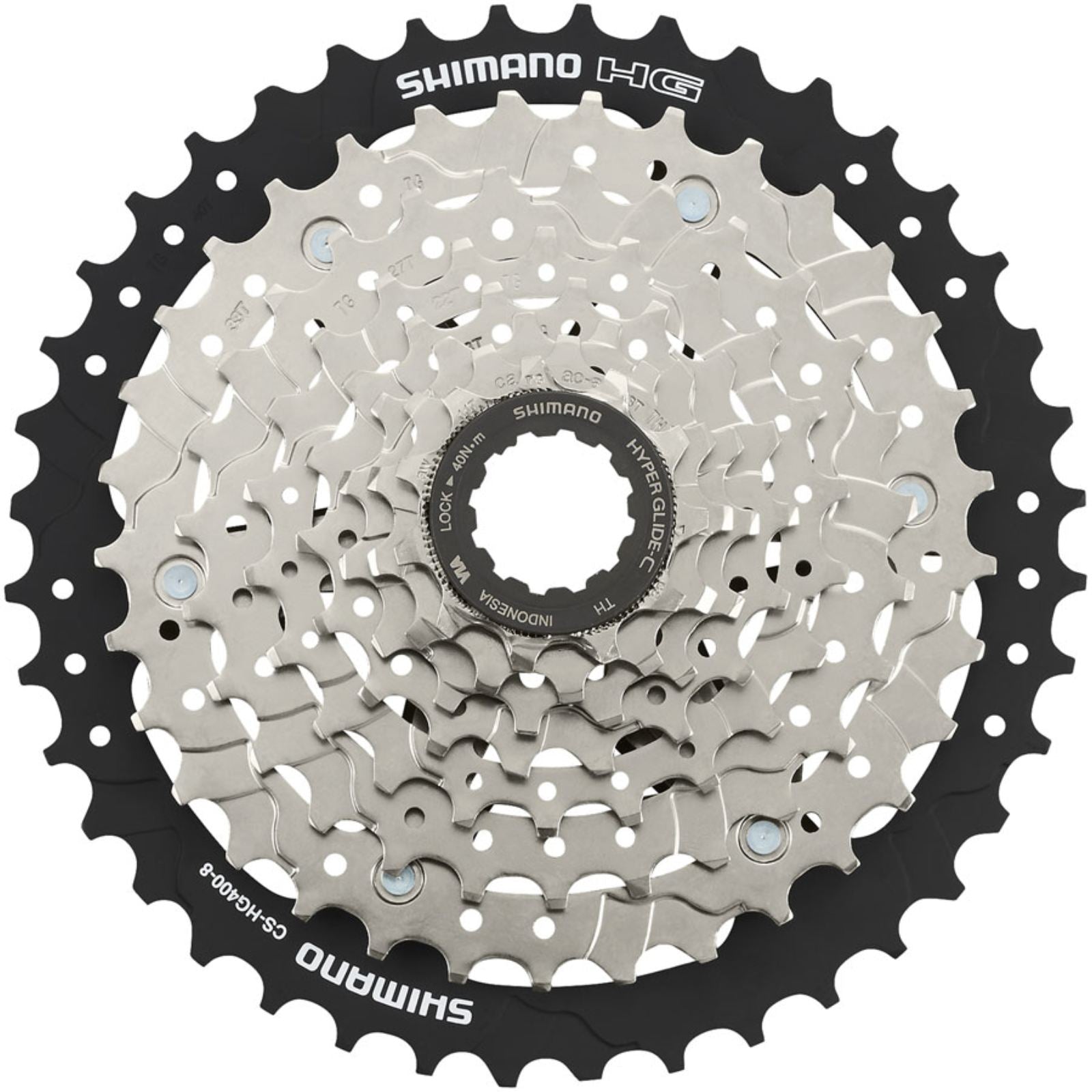 Shimano CS-HG400-8 Cassette - 8 Speed, 11-45t, Silver [MPN: ECSHG4008145]_1990618