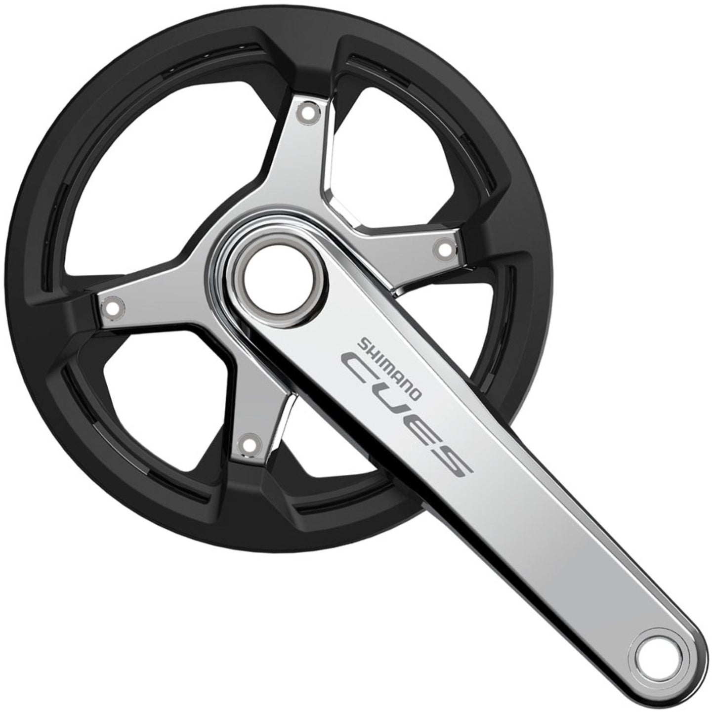 Shimano CUES FC-U6030-1 Crankset - 170mm, 9/10/11-Speed, Silver [MPN: EFCU60301CXB0CS]_1990538